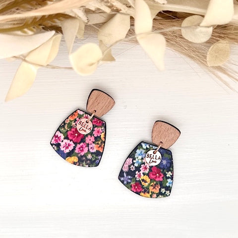 Summer Blossom Mini Trapezium Earrings