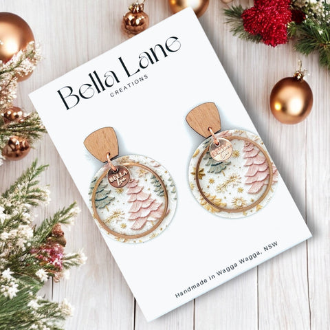 White Christmas Luna Earrings