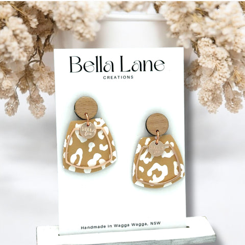 Savannah Trapezium Leopard Earrings