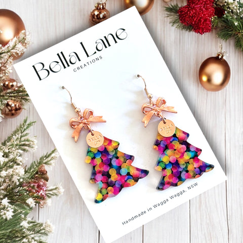 Neon Christmas Lights Tree Dangles