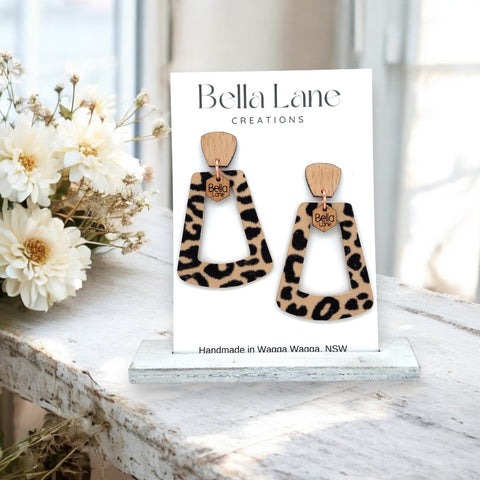 Caramel Leopard Macey Earrings