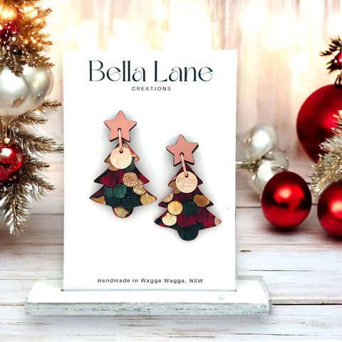 Confetti Mini Christmas Tree Earrings