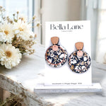 Navy Blossom Luna Earrings