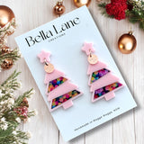 Neon Christmas Lights – Pink Trees Regular Size