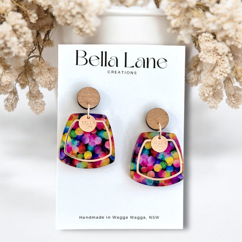 Neon Confetti Trapezium Drops