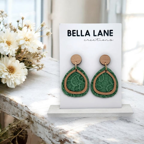 Mint Lace Baby Drop Earrings