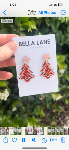 Christmas Star Mini Christmas Tree Earrings