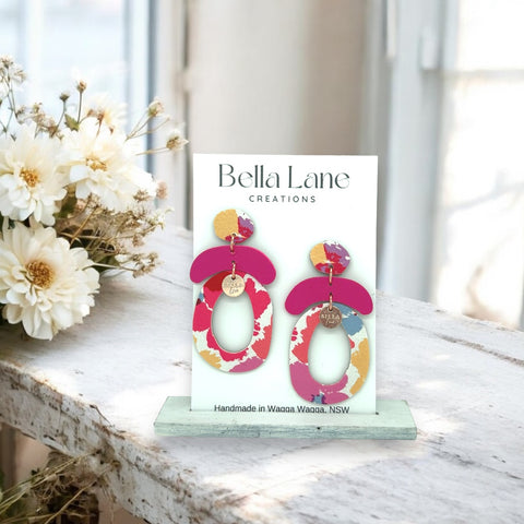 Summer Bloom Oval Arch Earrings