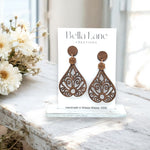 Timber Mandela Leaf Earrings