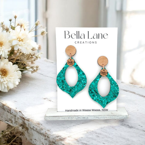 Jade Sparkle Boho Earrings