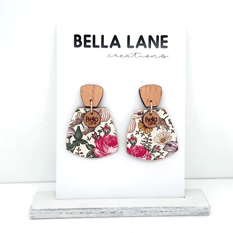 Lainey Blossom Trapezium Earrings