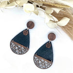 Black Timber Garden Earrings