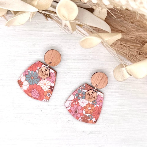 Autumn Bloom Mini Trapezium Earrings