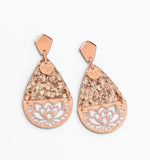 Rose Gold Lotus Luxe Dangles