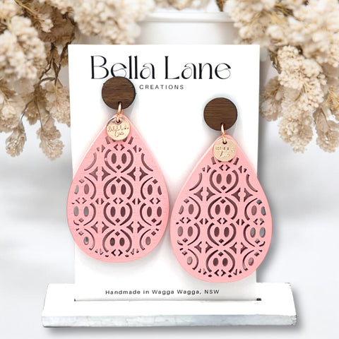 Baby Pink Eden Lace Earrings