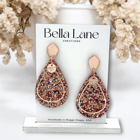 Pearl Multi Sparkle Teardrop Earrings