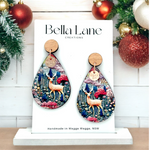 Christmas Deer Teardrop Earrings