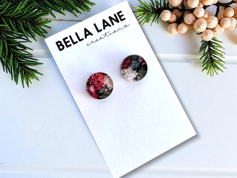 Native Christmas Acrylic Studs 16mm