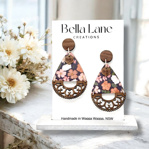 Floral Boho Tuscany Teardrop Earrings