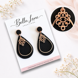 Midnight Fleur Statement Earrings