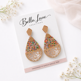 Confetti Bloom Lotus Teardrop Earrings