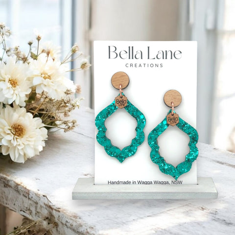 Jade Sparkle Moroccan Earrings