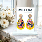 Floral Sunshine Teardrop Earrings