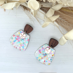 Confetti Rain Mini Trapezium Earrings