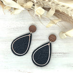 Black Lace Teardrop Earrings