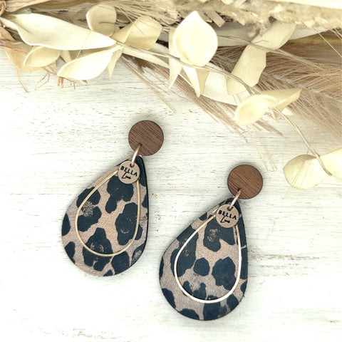 Leopard Delight Teardrop Earrings