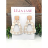 Beige Gingham Macey Drops