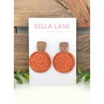 Rosy Brown Apricot Lace Luna Earrings