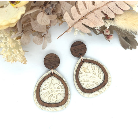 Ivory Lace Timber baby Drops (Dark)