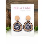 Light Gray Navy Boutique Baby Drop Earrings