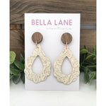 Light Gray Ivory Lace Moroccan Earrings