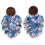 Blue Fields Leaf Earrings