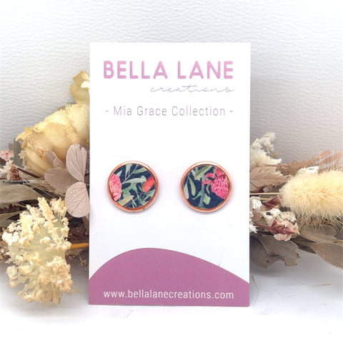 Banksia Rose Gold Stud Earrings