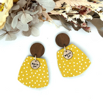 Mustard Rain Mini Trapezium Earrings