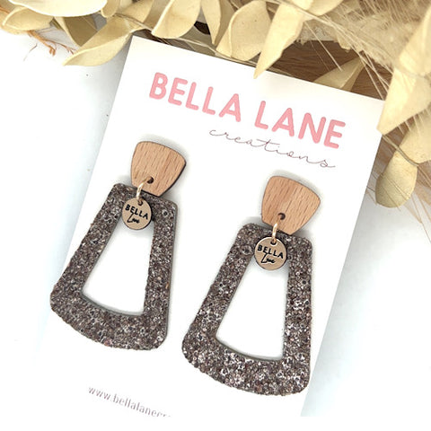 Taupe Sparkle Macey Earrings