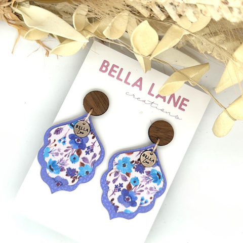 Lilac Floral Moroccan Earrings