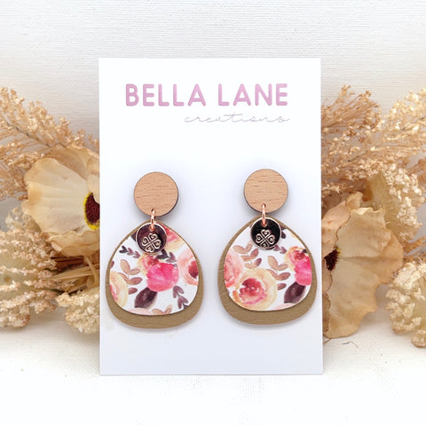 Coral Autumn Baby Drop Earrings